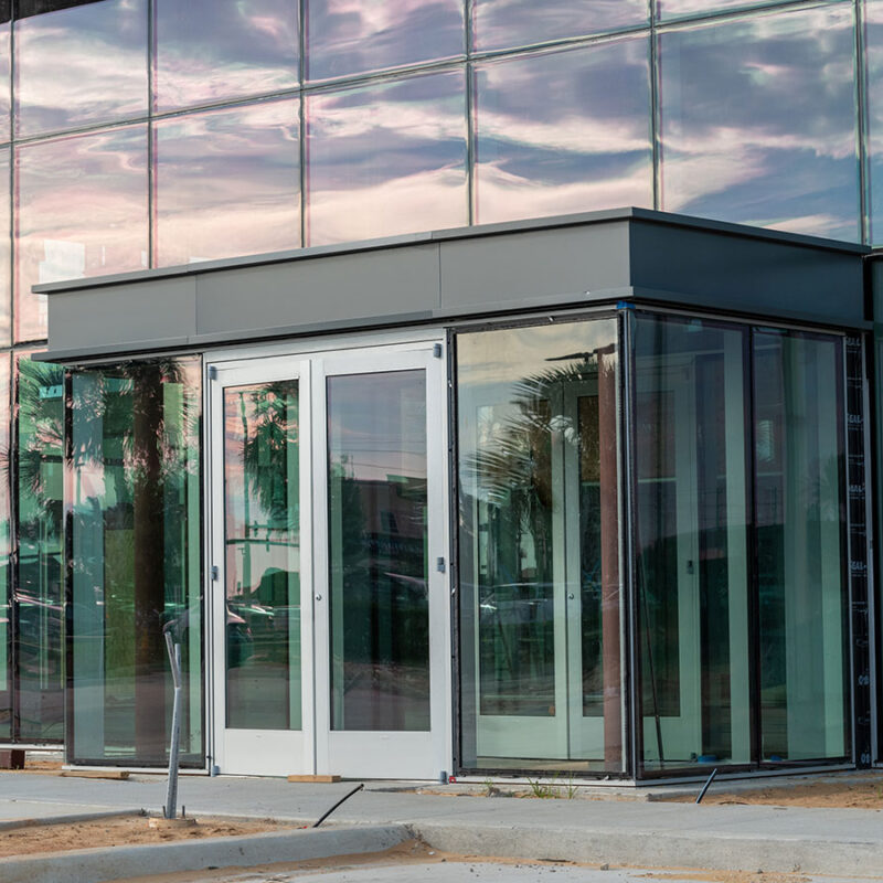 High-quality aluminium fabrication and automatic doors supplied and installed across Essex, London, Kent