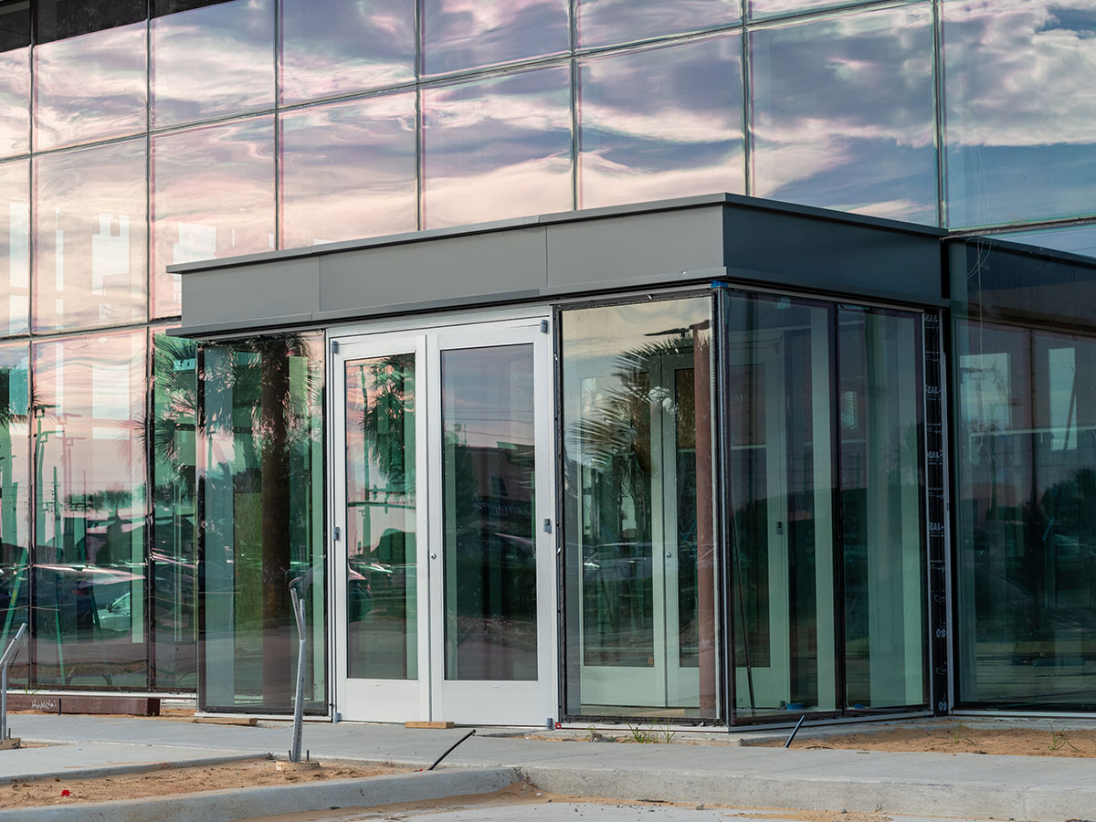 High-quality aluminium fabrication and automatic doors supplied and installed across Essex, London, Kent
